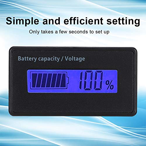Индикатор за монитор на водоотпорен капацитет на батеријата, дисплеј на батерии од 12-84V LCD. Компатибилен со батерија на батерија/литиум