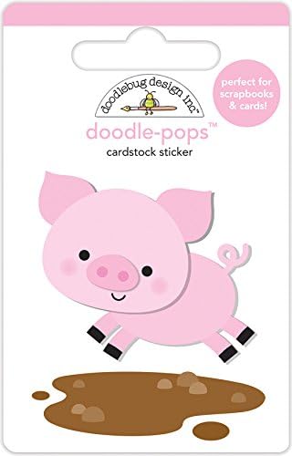 Doodlebug Design Inc. Doodle-pops 3D STCKR Piggy, САД: една големина
