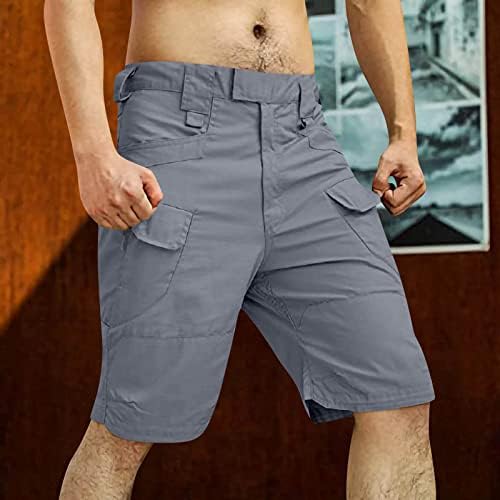 Проеро -машка машка шорцеви летни пешачки лесни лесни суви суви тактички шорцеви на отворено со мулти -џебни шорцеви