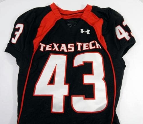 2009 Texas Tech Red Raiders Ryan Erxleben 43 Игра користеше црн дрес НП РЕМ 42 2 - Колеџ игра Користена