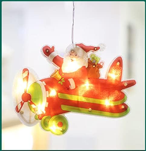 Среќа Божиќ Декоративни светла Декорацијата за одмор Продавница Прозорец за прозорец Сцена Сцена Случај за вшмукување чаша ламби за ламби