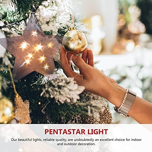 Bestoyard 1PC Божиќна starвезда Декоративна светлина LED виси светло дома декор виси светло Божиќни украси Божиќно украсување