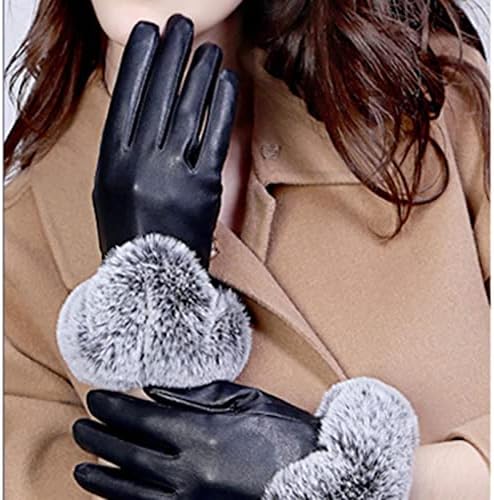 QVKARW оперирајте ракавици топли ракавици, кожа зимска есенска женска кадифена ракавици жени нараквици