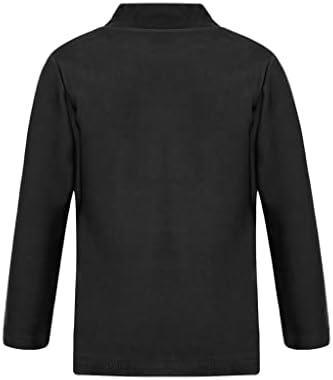 TTAO Деца термички долна облека врвови со долги ракави маички есен зимски топло мета долна облека црн тип Ц 5-6 години