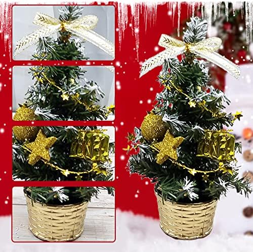 Вештачки вештачки Божиќни дрвја за вештачки Божиќни дрвја за Божиќно дрво украси за Божиќна елка за Божиќна маса, декор за врвот на бирото