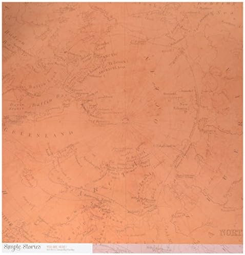 Едноставни приказни 6215 25 лист портокалова/розова мапа Вие сте тука двострани едноставни основи картони, 12 од 12, разнобојно