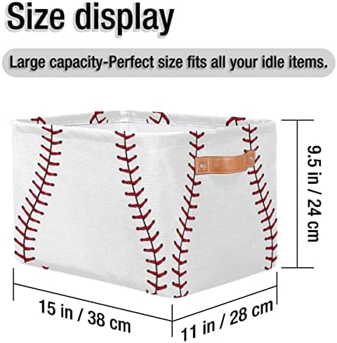 JXDXHCW Бејзбол Конци Конци Корпа За Складирање На Печатење Коцка Склопувачки Платно Спортска Корпа За Складирање На Отпечатоци За Организирање