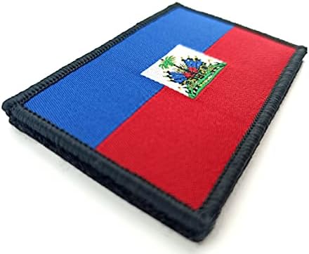 JBCD 2 пакувања Хаити знаме закрпи Хаити знамиња тактичка лепенка на гордоста на знамето за облека за лепенка воена лепенка воена лепенка