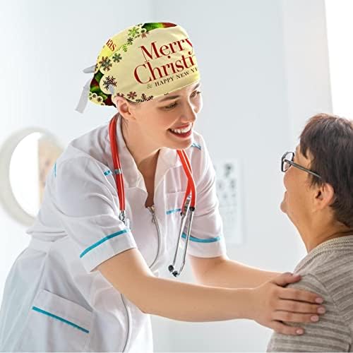 Медицинска медицинска сестра капачиња црни украси Прилагодливо работно капаче со копче и лак за коса