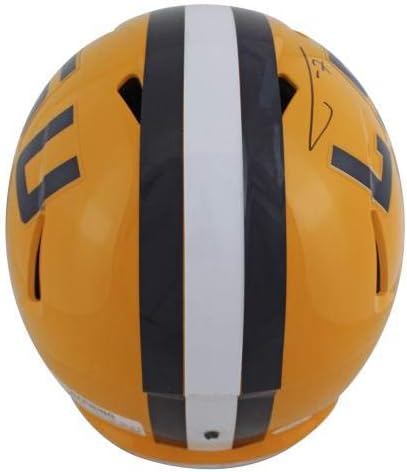 LSU Tyrann Mathieu Потпиша Жолта Целосна Големина Брзина Rep Шлем JSA СВЕДОК-Автограм Колеџ Шлемови