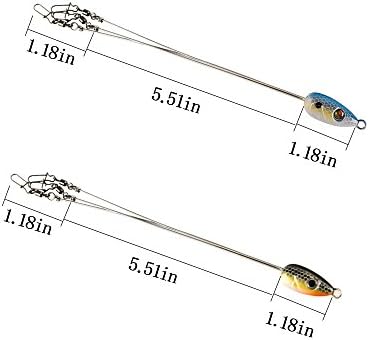 Hchinn Alabama Rig for Bass Striper Ryber 3 Arms чадор a-rig риболов ламички комплет за пастрмка од пастрмка од слатка вода/солена вода со