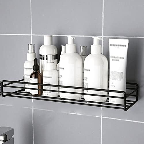 Xjjzs кујна кујна удар агол рамка полица за туширање ковано железо за складирање на решетката за складирање со додатоци за бања за вшмукување