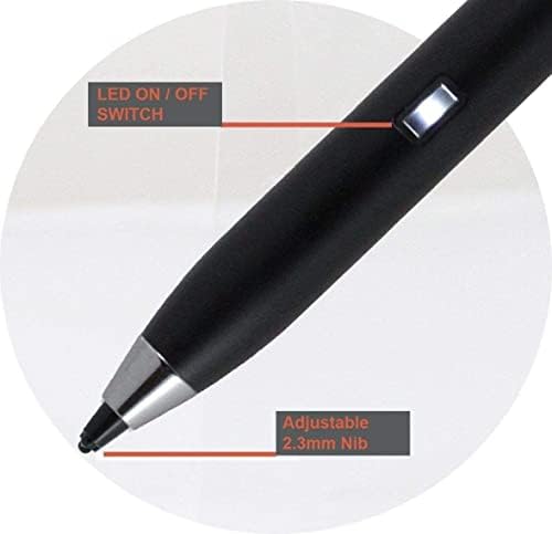 Broonel Black Fine Point Digital Active Stylus Pen - Компатибилен со таблетот Qimaoo N10 10.1
