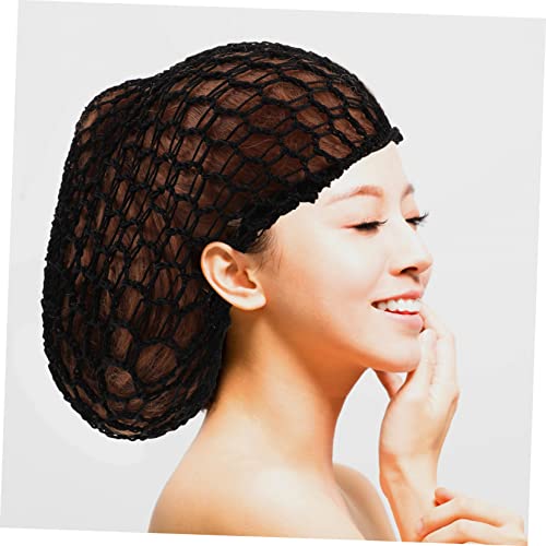 Fomiyes коса нето мрежи за коса капачиња за женски девојче капа плетена капа 3 парчиња капчиња од капчиња за коса, кадрава коса, капчиња за