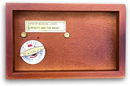Binkegg Play [Kiss The Rain] Браун боја дрвена музичка кутија кутија за накит со музичко движење „Санкио“