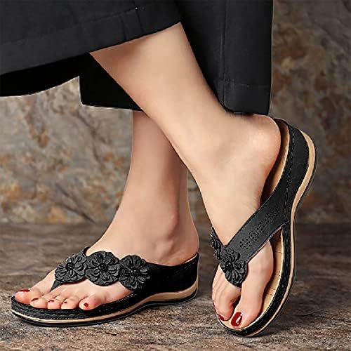 Виквик клин сандали за жени се лизгаат на ортотични сандали флип -апостолки најважни сандали платформа платформа клинови сандали лето