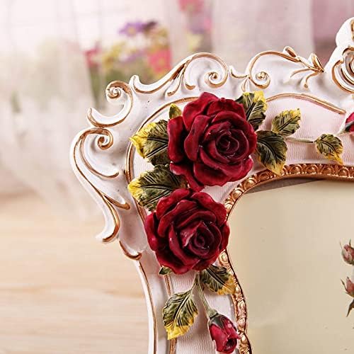 Леламп смола креативна фото рамка Гроздобер фото рамка симпатична градина роза Рамки со слики дома декорација свадба фото рамка роденденски