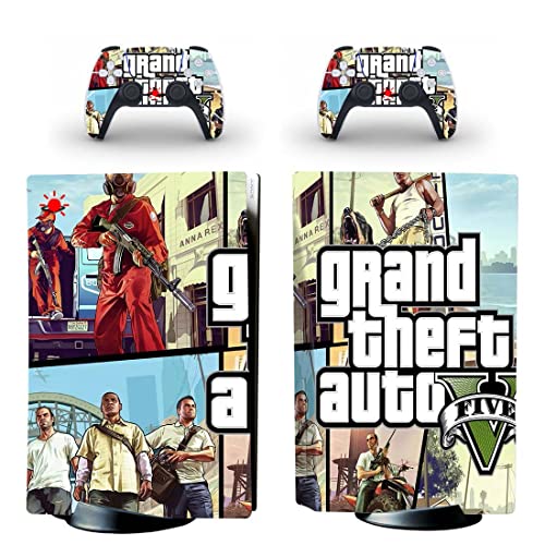 За PS5 Digital - Game Grand GTA Theft и Auto PS4 или PS5 налепница за кожа за PlayStation 4 или 5 конзола и контролори Декал Винил ДУЦ -5949