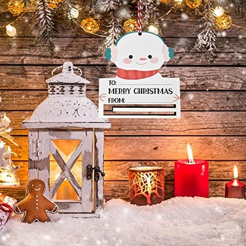 Носител на Божиќни пари, симпатичен пингвин/снежен човек/елк/Дедо Мраз дрвени божиќни пари за Божиќ, декор за подароци, креативно новогодишно