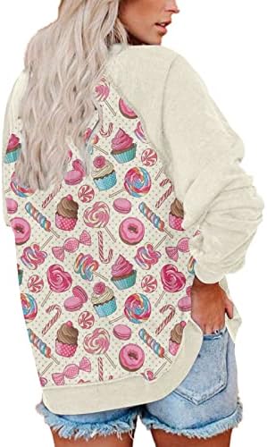 Jjhaevdy Ден на в Valentубените кошули жени hersубовни букви печати џемпер за џемпери графички пулвер врвови блузи