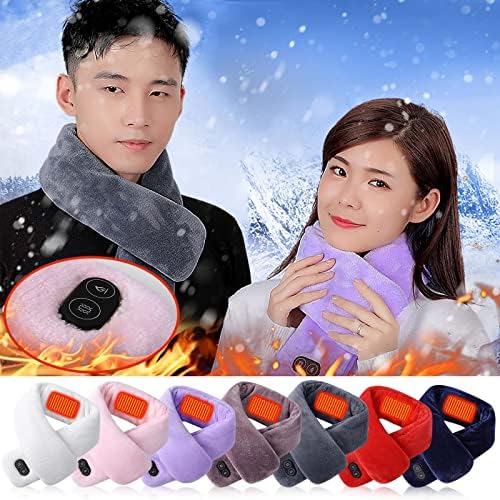 Шалови за жени електрични загреани женски шамии мажи кадифени шал дами USB зимски мек врат потопла кашмирска шамија
