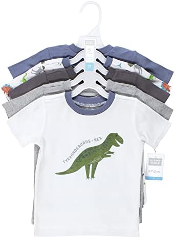 Маици со кратки ракави на Хадсон Бебе унисекс, диносаурус, 5 дете
