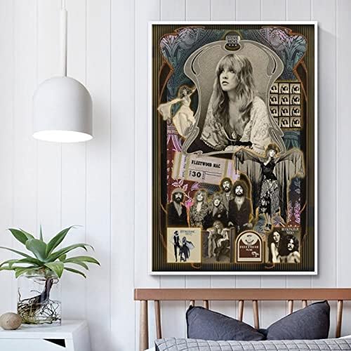Rock Band Fleetwood Mac Singer-Stevie Nics Post Poster Декоративно сликарство платно wallидни постери и уметнички слики печати модерни семејни