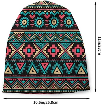 Jshxjbwr африкански стил мотиви плетени гравчиња за возрасни, истегнат плетен череп, капа капа зимски топли капи на отворено за жени мажи