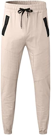 Спортски влечење обични џебови со панталони за панталони за панталони за машки панталони за средно-половини