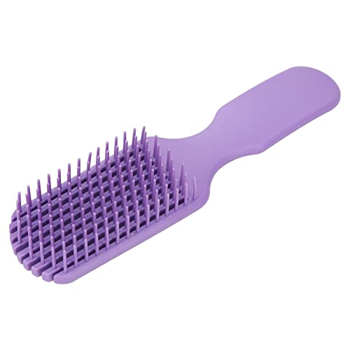 Четка за коса, четка за коса 3 парчиња виолетова шуплива широка заби пластична анти -статичка масажа зачудувачки чешел за коса за