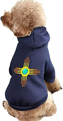 Зиа Сонце Пуебло Ново Мексико Пет дуксери меки топло кучиња џемпер печатена шема миленичиња миленичиња костуми со капи со капи со капи