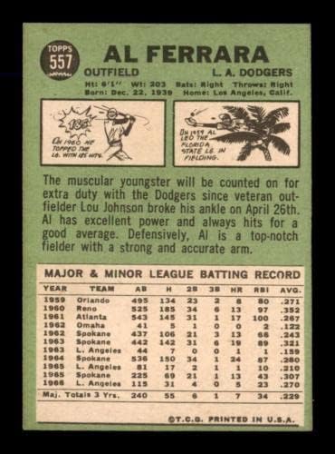 557 Ал Ферара - 1967 Топс Бејзбол Картички Оценет EXMT - Бејзбол Плочи Автограмирани Гроздобер Картички