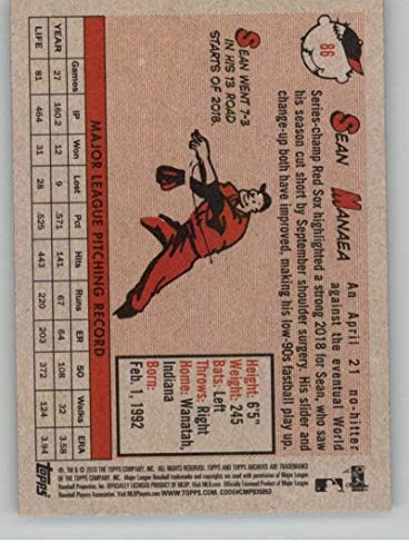 2019 Архиви на Топс 86 Шон Манеа Оукланд Атлетика МЛБ Бејзбол Трговска картичка