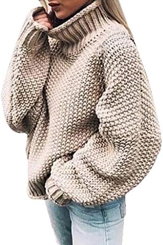 Џемпери за жени обични желки со долги ракави случајни лабави плус џемпери меки врвови за зимски пуловер