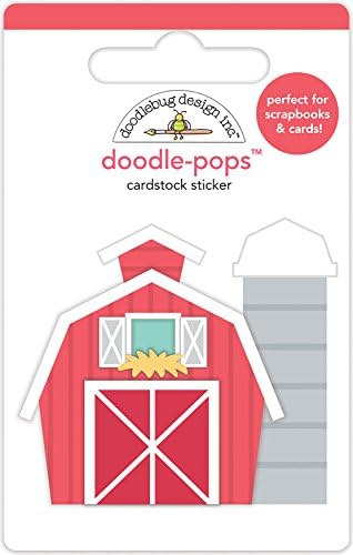 Doodlebug Design Inc. Doodle-pops 3D STCKR Red штала, САД: една големина
