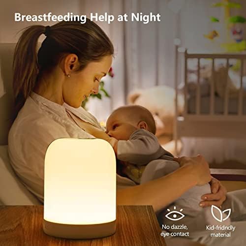 Yonging Night Lights за деца, бебешка ноќна светлина, RGB боја што се менува ноќно светло расадник ноќно светло, USB порти, затемнето