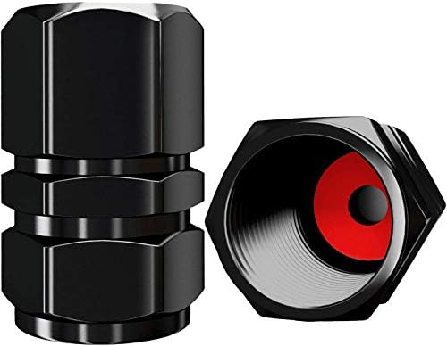 B6 парчиња црна пластична гума матични капачиња за вентил Шредер, капаци на воздушни вентили со универзална големина, капаци на матични