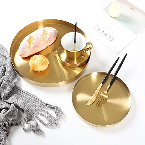 IVAILEX тркалезен златен сад од не'рѓосувачки челик накит, шминка, декоративна лента за чинија со свеќи