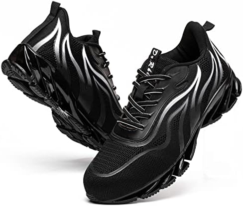 Челични чевли за пети за мажи неуништливи работни чевли челични патики за чевли што не се лизгаат безбедносни чевли, композитни чевли за