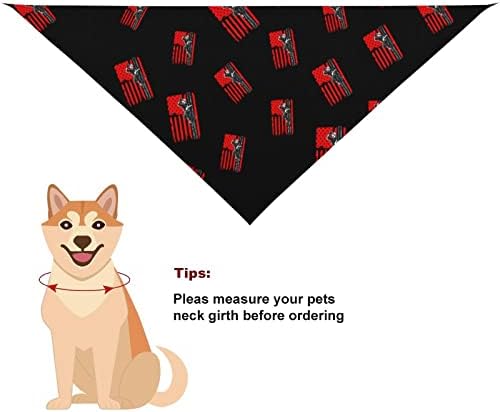 Американски црвен линичар смешни миленичиња шамија триаголни биб за кучиња печатени додатоци за приклучоци