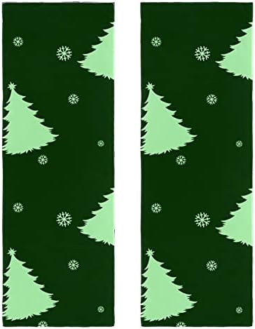 Деја Спортска пот пешкир 2 пакет апсорбирачки компактен тренинг крпи за кујнски партал бања фитнес стадион базен зелен Божиќ со борови дрвја