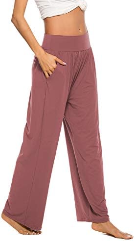 ZJCT женски јога џемпери удобни лабави обични широки нозе дневни џогери панталони со џебови