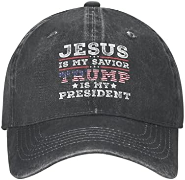 Капа Исус е мојот Спасител Трамп е мојот претседател капа за мажи бејзбол капи трендовски капачиња