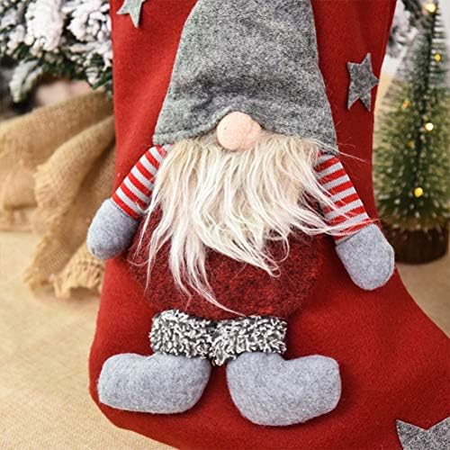 Besportble симпатична памучна кукла чорапи чорапи цртани печатени чорапи креативни приврзоци за декор за Божиќна забава домашна декорација
