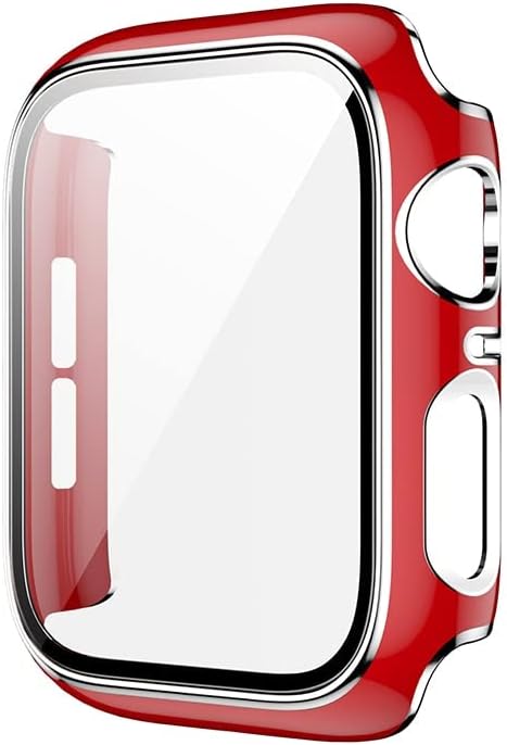 Wscebck Стакло + Капак за Apple Watch Случај 45mm 41mm 44mm 40mm Заштитник На Двобоен Екран Браник Iwatch Серија 8 7 6 SE 5 4 3 42mm
