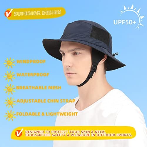 Кофа за сурфање капа за мажи жени кои ладат широко облога Голема глава Сонце капа УВ Заштита водоотпорни прилагодливи жици