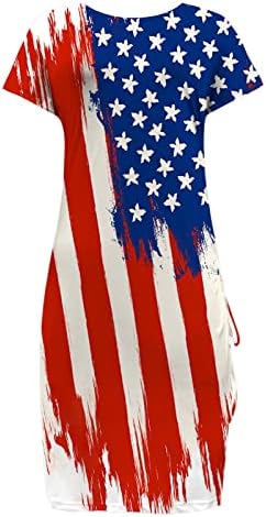 КОКТЕЛ ПАНТАЛОНИ МИАШУИ За Жени Денот На Независноста Жени Модели На Американско Знаме Обични Летни Фустани Со Врвки За Влечење