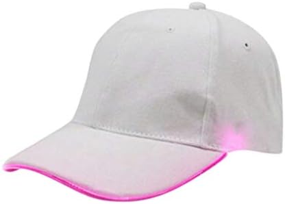 Прилагодлив клуб за забави на хип-хоп, прилагодлива капа на капа, осветлена сјај бејзбол бејзбол капачиња капа за мажи бела, една големина