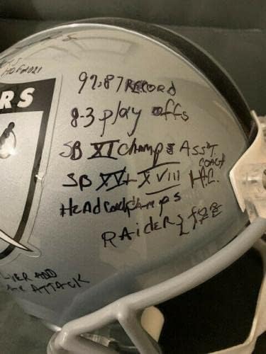 Том Флорес Потпиша Индијана Џонс: Крадците Целосна Големина Статистика Шлем 14 Натписи Јса-Автограм Нфл Шлемови