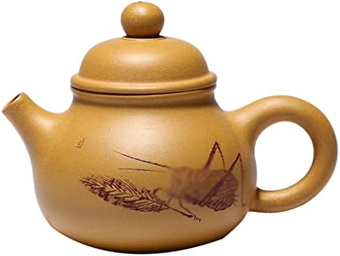 Златен дел од Wionc на глиненца Тјанху Зиша чајник Рачно изработен тенџере кунг-фу-чај пурпурна глина за пијалоци за пиер зелена боја